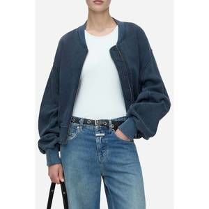 NEW CLOSED sweatshirt bomber jacket in blue